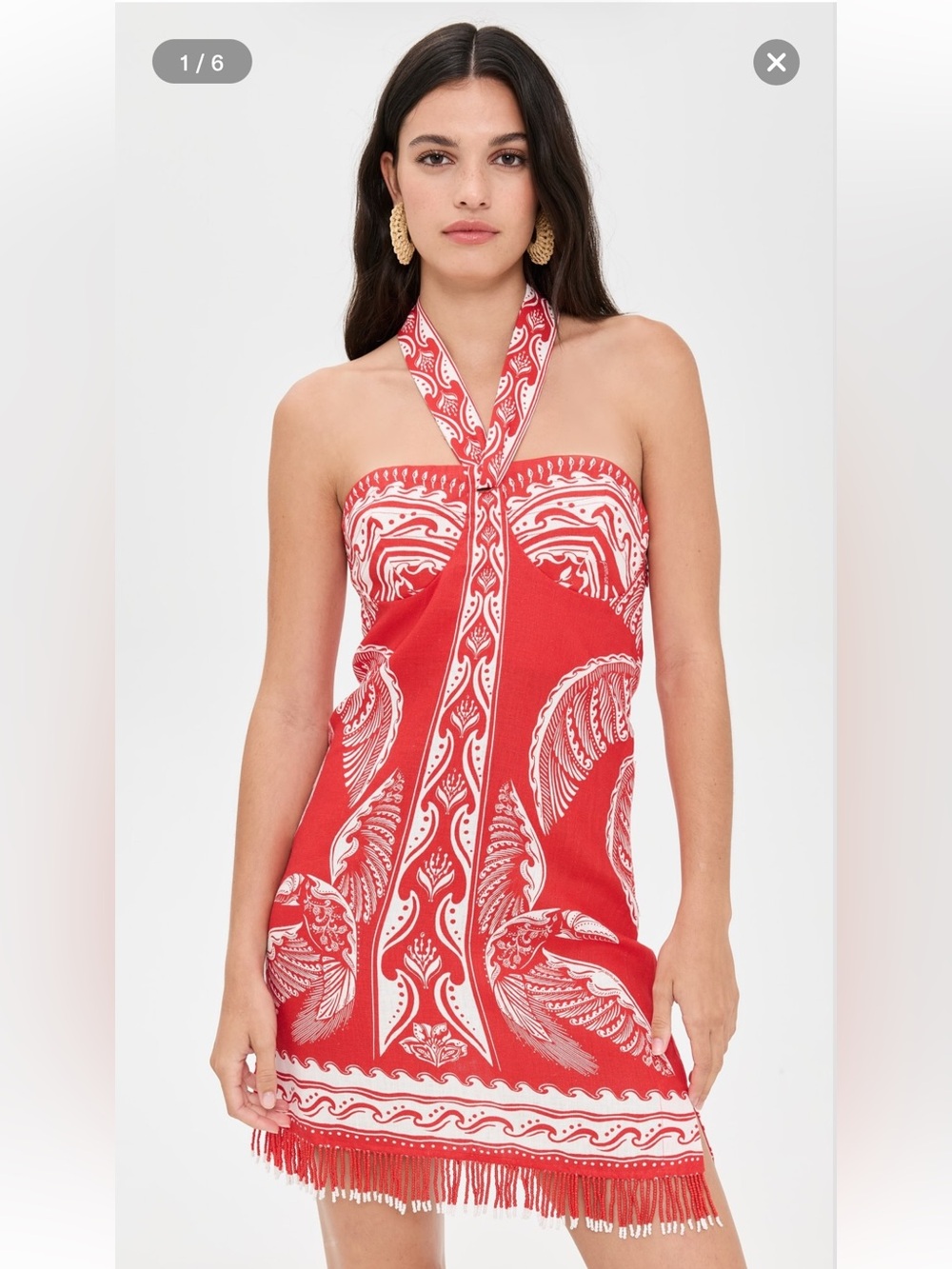 FARM Rio
Majestic Coconut Tree Red Mini Dress